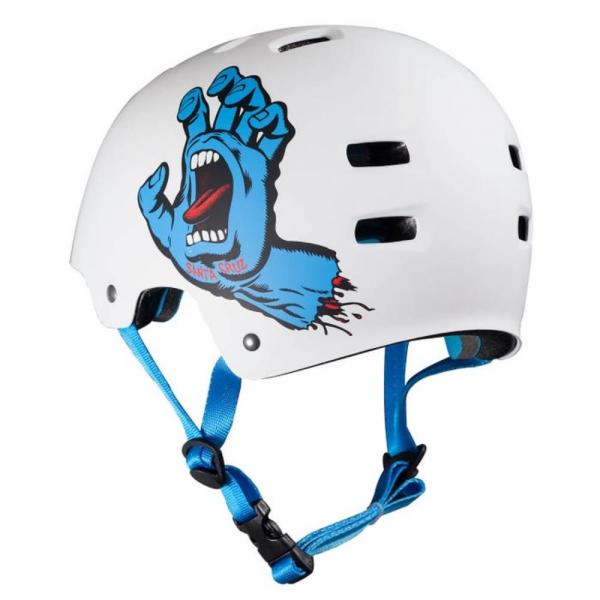 BULLETT SANTA CRUZ SCREAMING HAND WHITE/BLUE CASCO