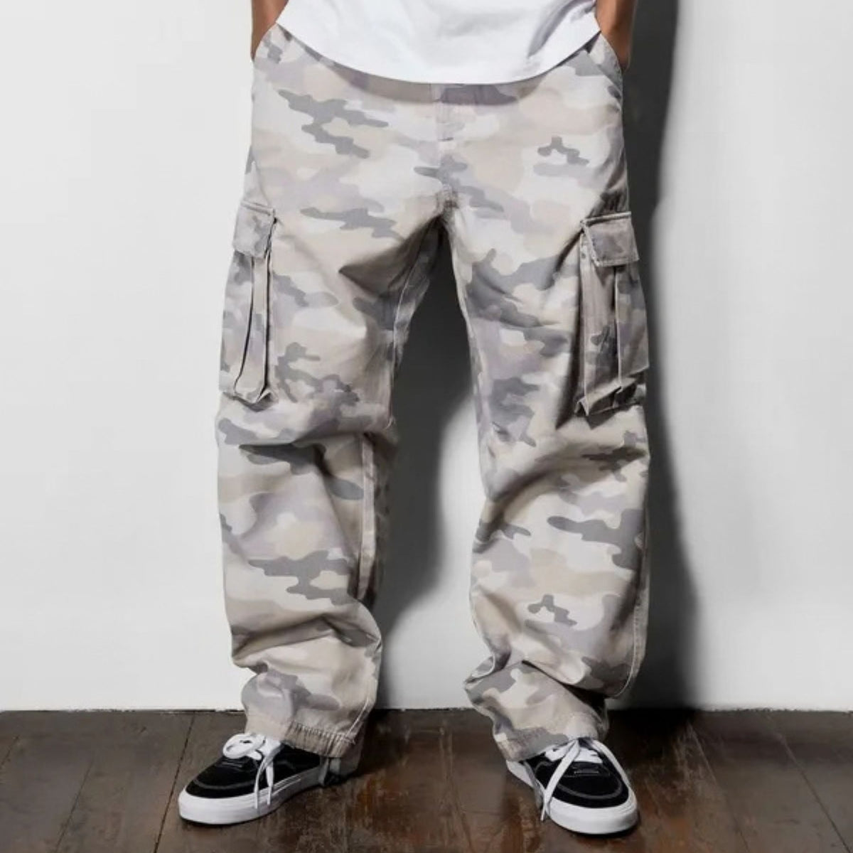 BUTTER GOODS CARGO PANTS SNOW CAMO