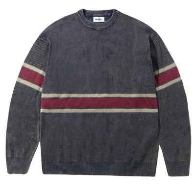 BUTTER GOODS BREAK KNIT SWEATER WASHED NAVY