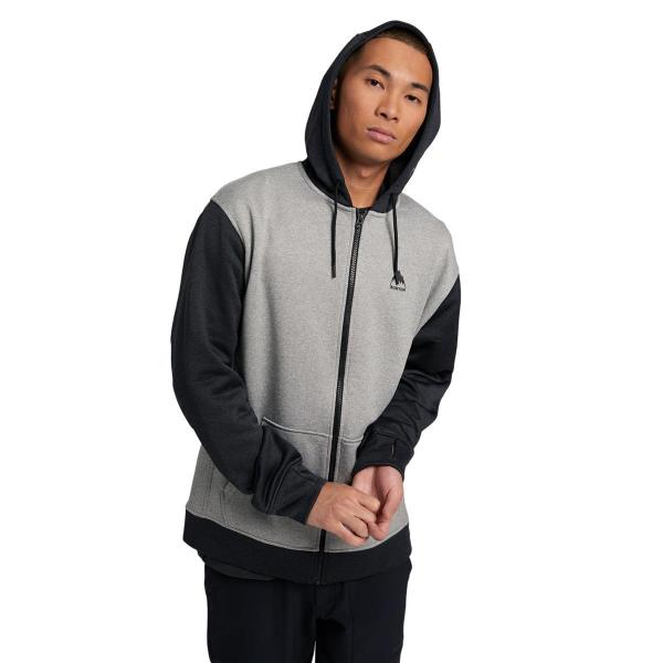 BURTON OAK TRUE BLACK HEATHER FULL ZIP FELPA SNOWBOARD