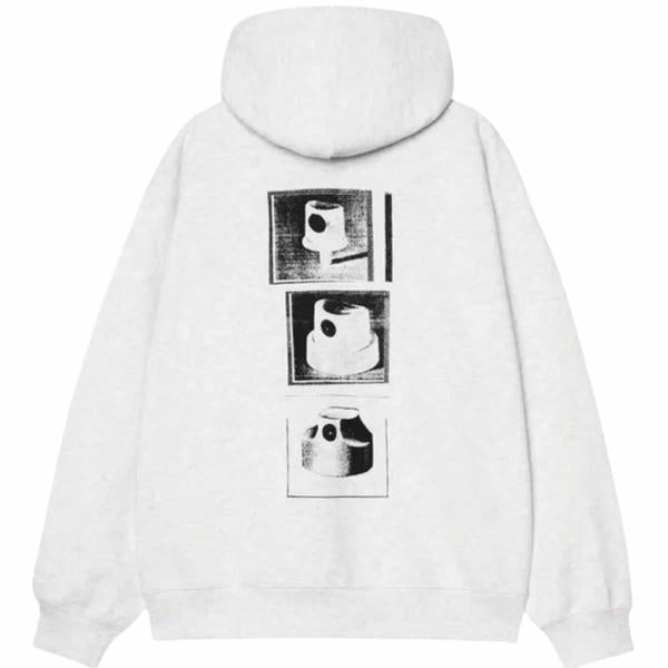 CARHARTT WIP HOODED CAPS SWEAT ASH HEATHER