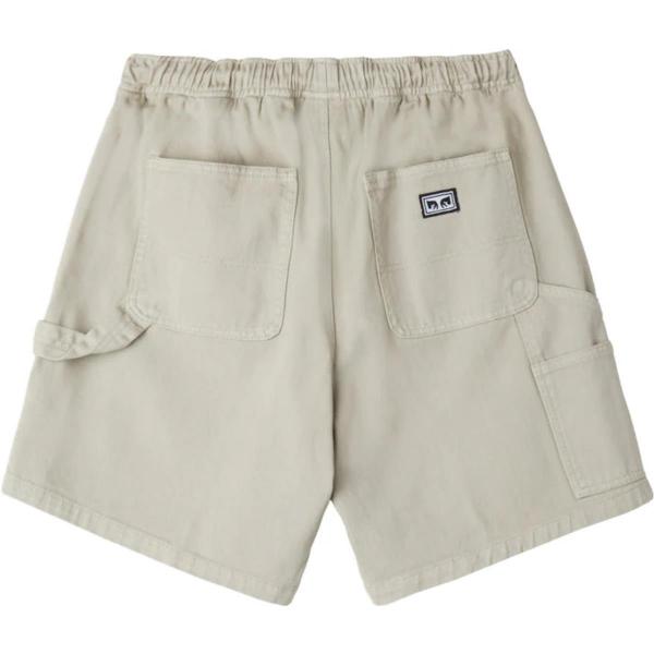 OBEY EASY DENIM CARPENTER SILVER GREY SHORTS