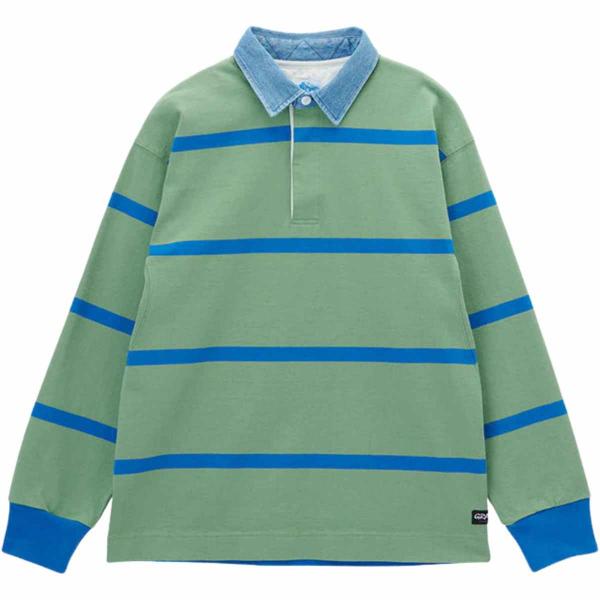 GRAMICCI LANGDON RUGBY SHIRT OLIVE/BLUE