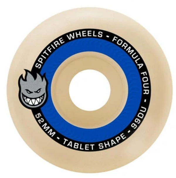SPITFIRE WHEELS FORMULA FOUR TABLETS 99DU 54MM RUOTE SKATEBOARD