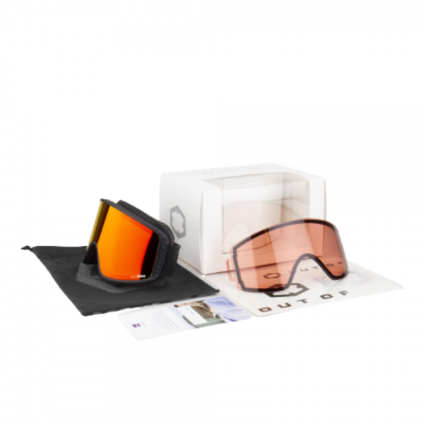 OUT OF SHIFT BLACK RED MCI MASCHERA SNOWBOARD