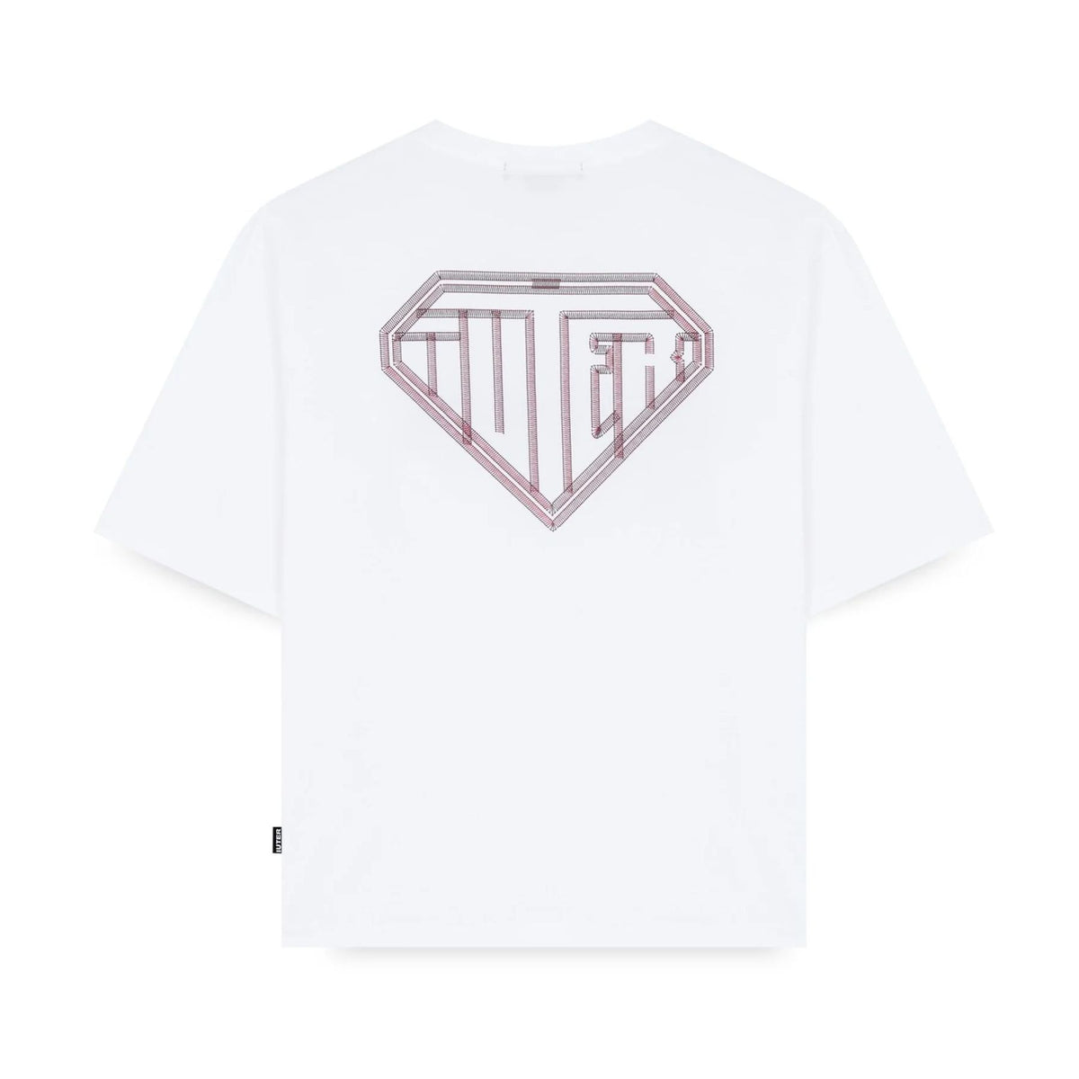 IUTER STITCH LOGO TEE ASPHALT
