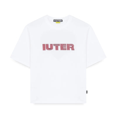 IUTER STITCH LOGO TEE WHITE
