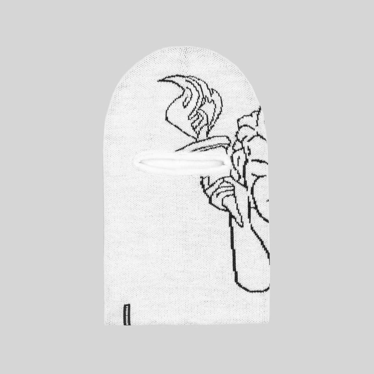 BEYOND MEDALS JACQUARD KNIT BALACLAVA ANGEL WHITE