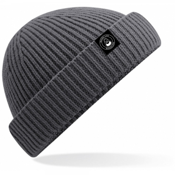 MACBA OG LOGO SHORT BEANIE BLACK CAPPELLO