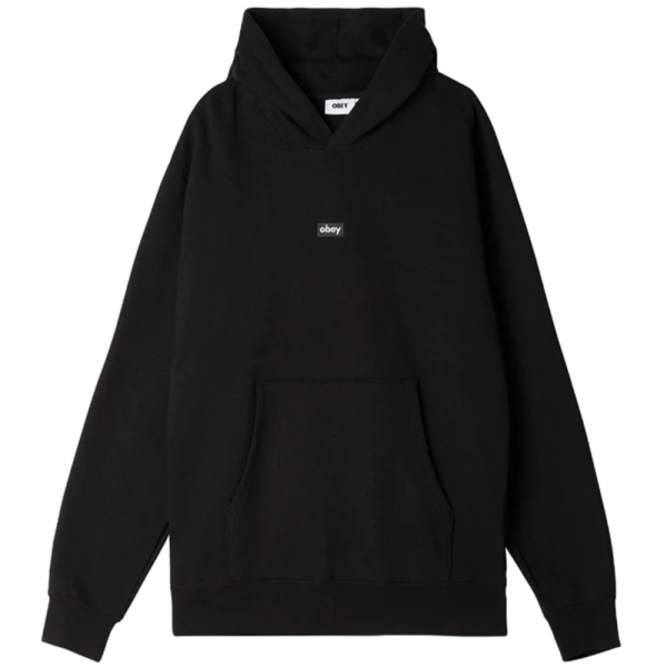 OBEY LOWER CASE MINI BOX HOOD SPECIALTY BLACK FELPA