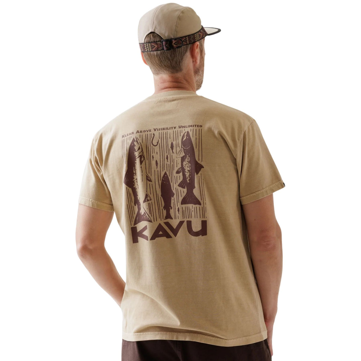 KAVU SALMON OLIVE STONE T-SHIRT