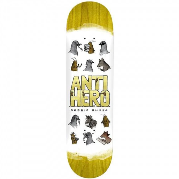 ANTIHERO ROBBIE RUSSO USUAL SUSPECTS 8.25" TAVOLA SKATEBOARD