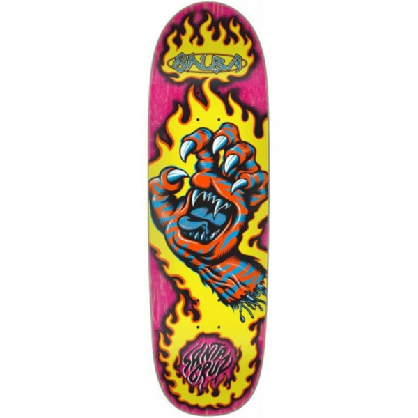 SANTA CRUZ SALBA TIGER HAND SHAPED 9.25" TAVOLA SKATEBOARD