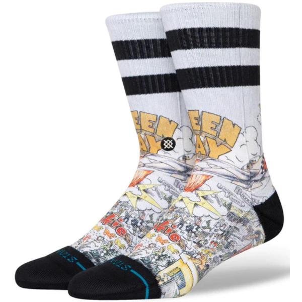 STANCE BASKET CASE CREW MULTI GREEN DAY CALZINI