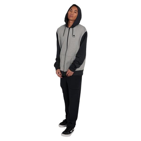 BURTON OAK TRUE BLACK HEATHER FULL ZIP FELPA SNOWBOARD