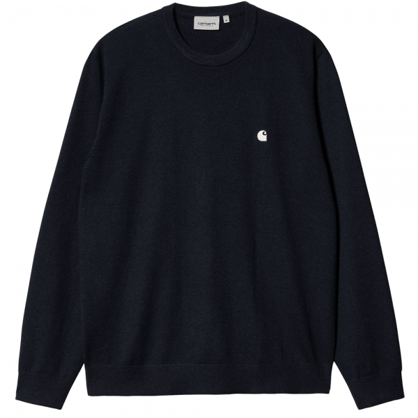 CARHARTT WIP MADISON SWEATER DARK NAVY/WAX MAGLIONE