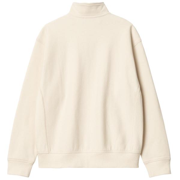 CARHARTT WIP HALF ZIP AMERICAN SCRIPT SWEATSHIRT NATURAL