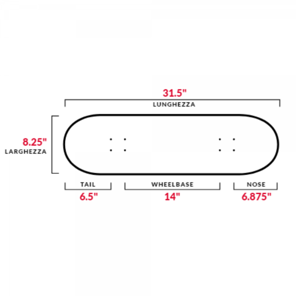 CREATURE LOGO OUTLINE LARGE SK8 8.25" X 31.51" SKATEBOARD