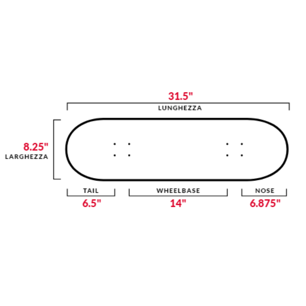 CREATURE LOGO OUTLINE METALLIC LARGE SK8 8.25" X 31.5" SKATEBOARD