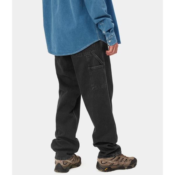 CARHARTT WIP SINGLE KNEE PANT BLACK (STONE WASHED)