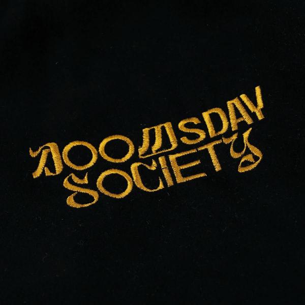 DOOMSDAY MORE FIRE VARSITY BLACK GIACCA