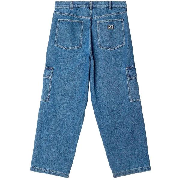 OBEY BIG WIG CARGO DENIM LIGHT INDIGO PANTALONI
