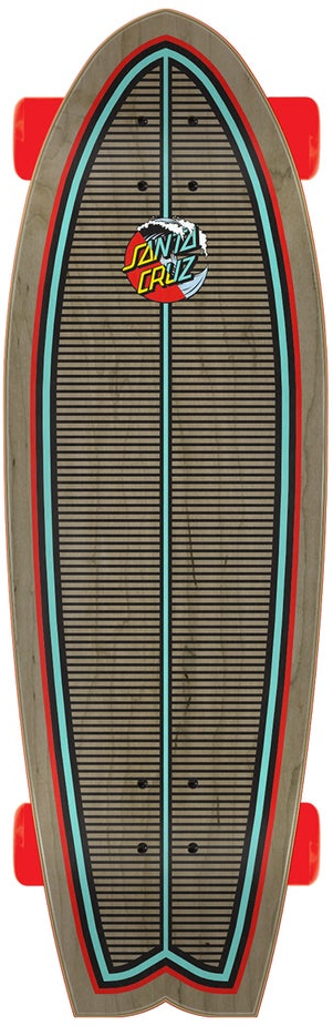 SANTA CRUZ CLASSIC WAVE SPLICE SHARK SKATEBOARD