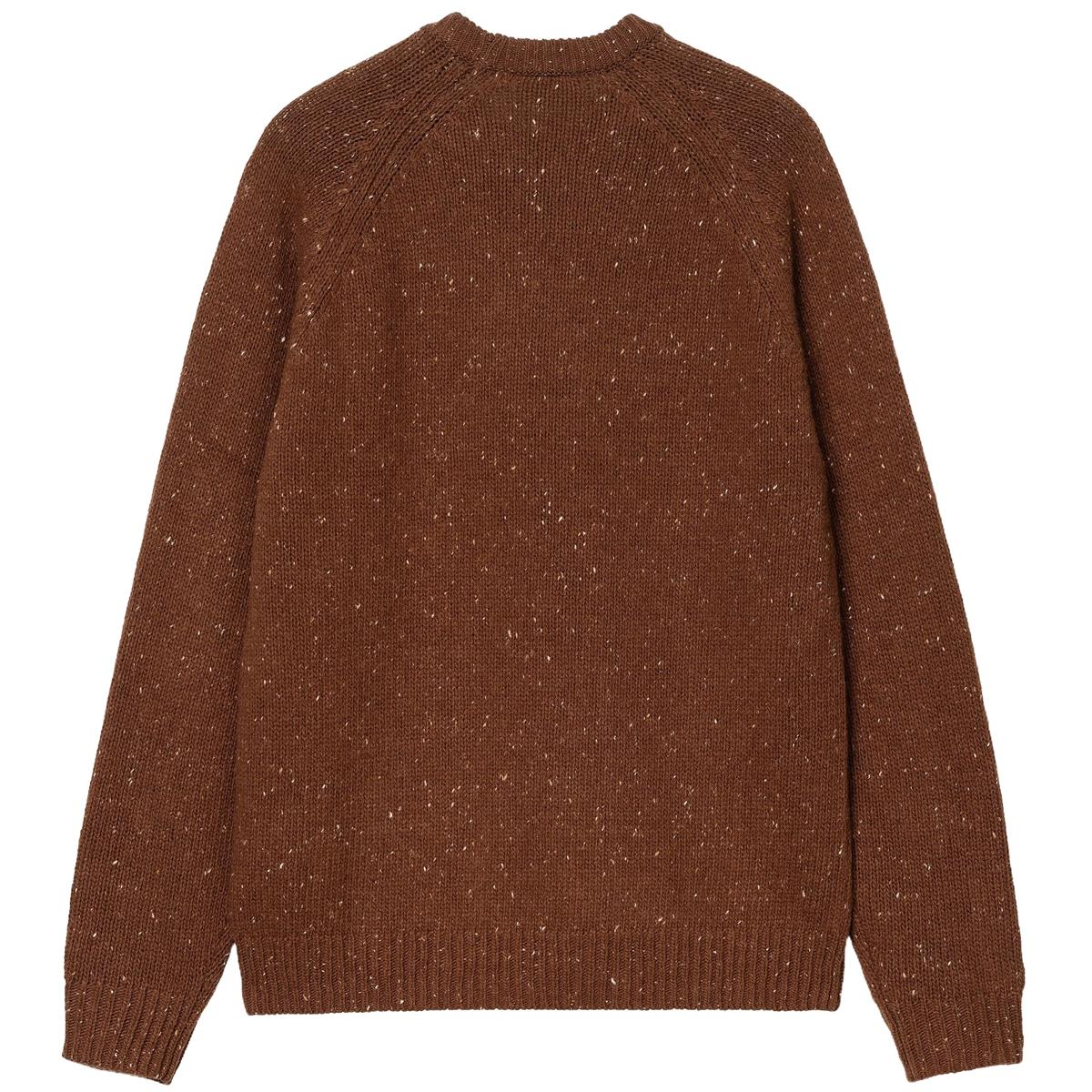 CARHARTT WIP ANGLISTIC SWEATER SPECKLED MALBEC