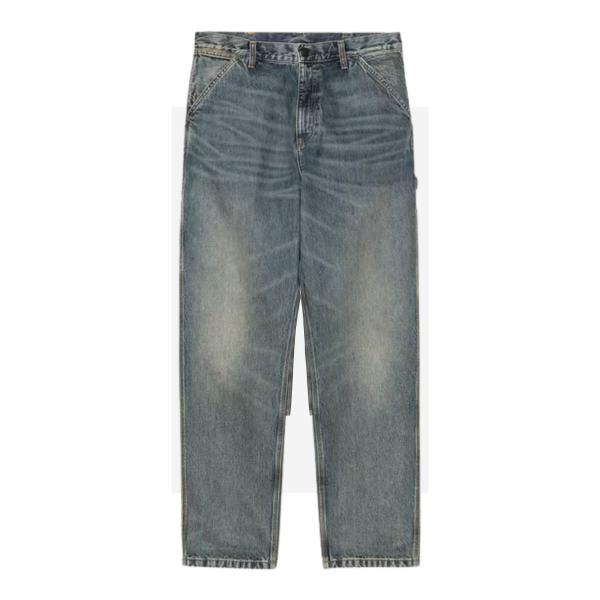 CARHARTT WIP SINGLE KNEE PANT BLUE (WORNER USED)