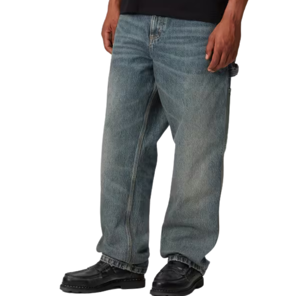 CARHARTT WIP SINGLE KNEE PANT BLUE (WORNER USED)