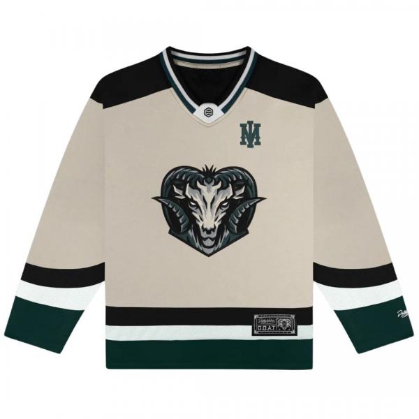 DOLLY NOIRE GOAT HOCKEY CREWNECK BEIGE