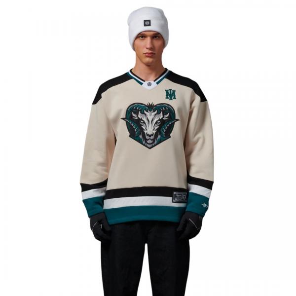 DOLLY NOIRE GOAT HOCKEY CREWNECK BEIGE