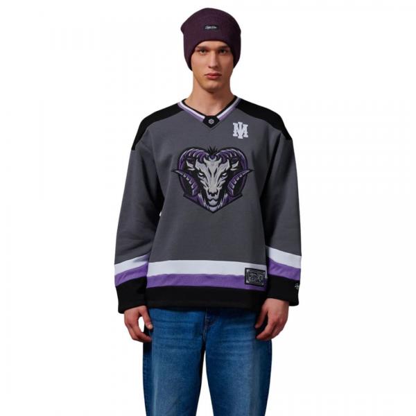 DOLLY NOIRE GOAT HOCKEY CREWNECK GREY