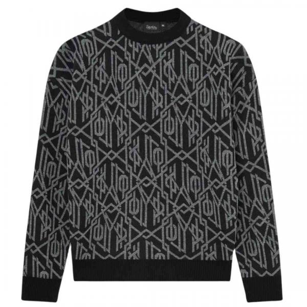 DOLLY NOIRE MONOGRAM SWEATER BLACK