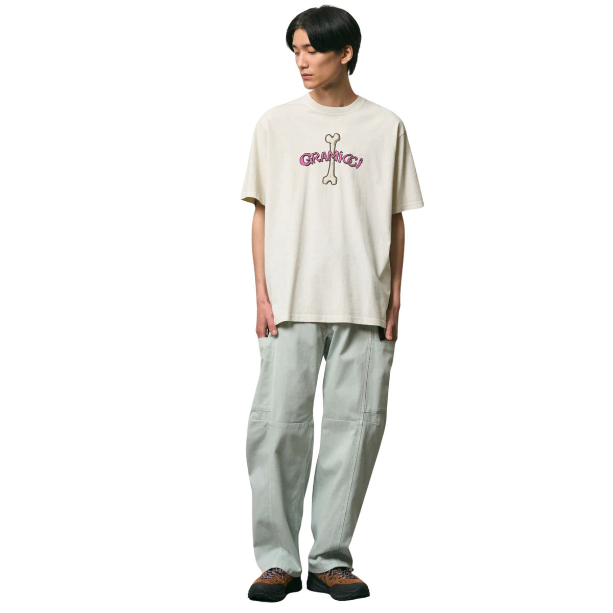GRAMICCI BONE TEE PIGMENT DYED NATURAL PIGMENT T-SHIRT
