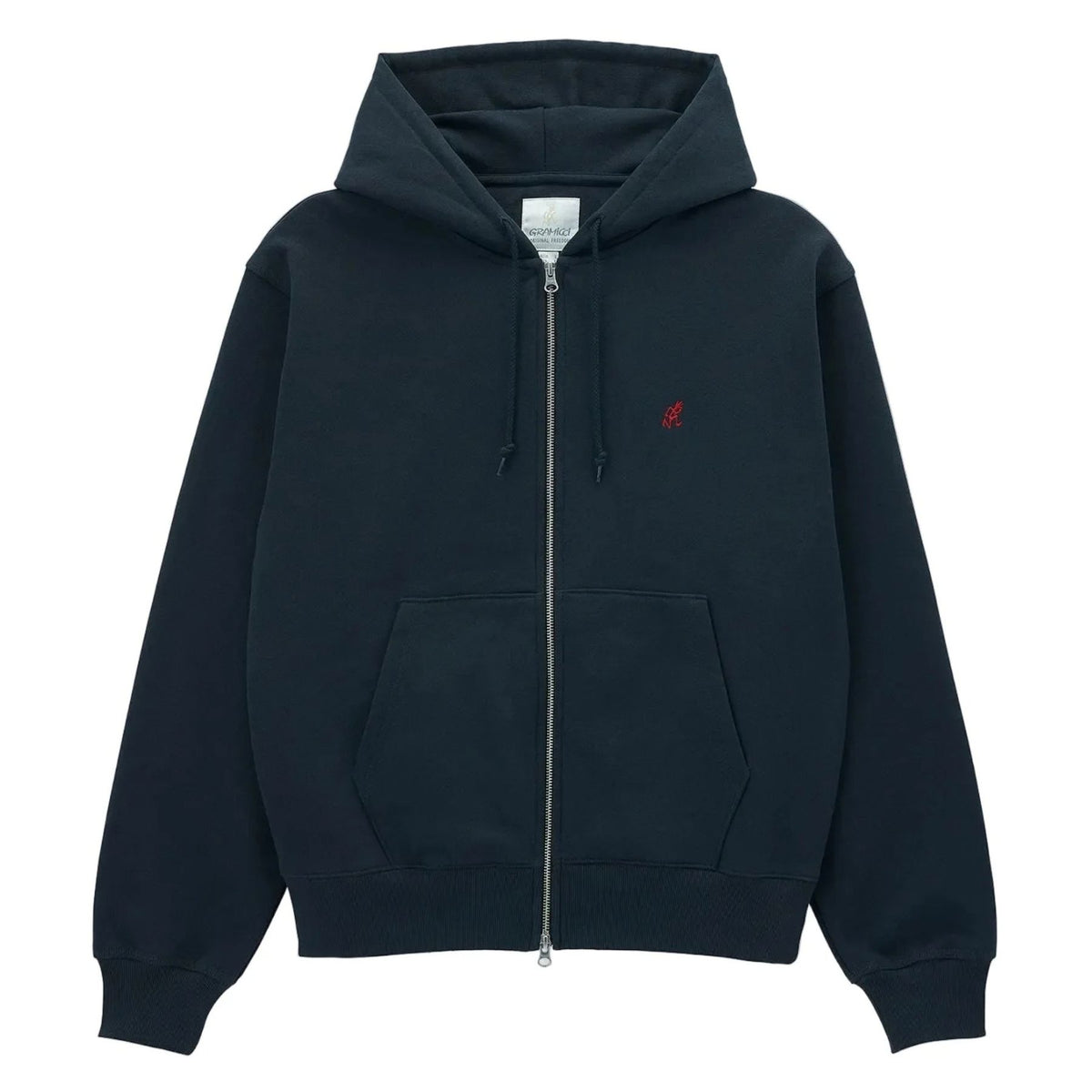 GRAMICCI ONE POINT ZIP HOODED SWEATSHIRT VINTAGE BLACK