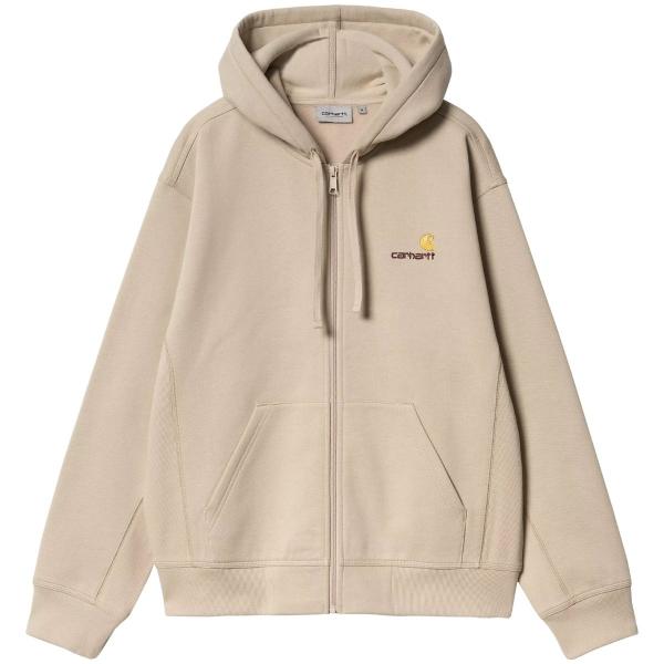CARHARTT WIP HOODED AMERICAN SCRIPT JACKET FLEUR DE SEL