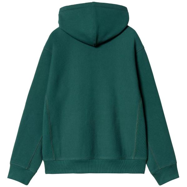 CARHARTT WIP HOODED AMERICAN SCRIPT SWEAT MALACHITE