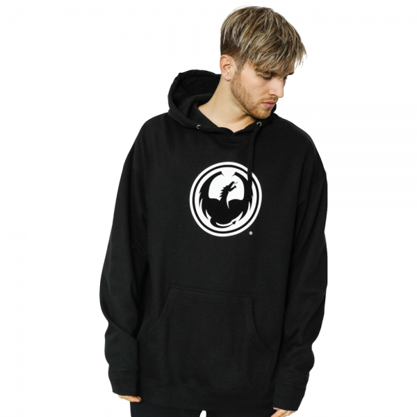 DRAGON ICON PULLOVER HOOD STAPLE LINE BLACK FELPA