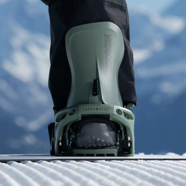 NIDECKER SUPERMATIC LT OLIVE ATTACCHI SNOWBOARD