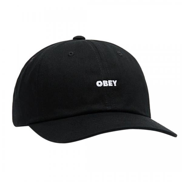 OBEY BOLD CURVE 6 PANEL BLACK CAPPELLO
