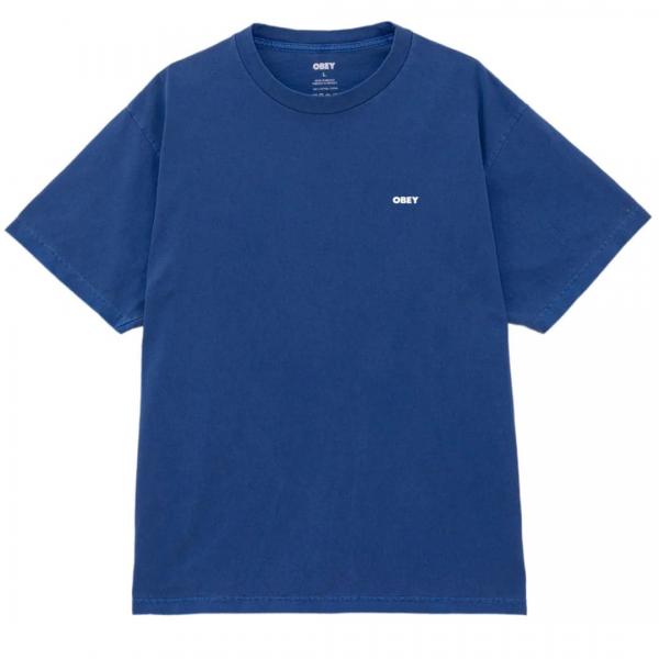 OBEY BOLD ICON FACE PIGMENT ELECTRIC INDIGO T-SHIRT