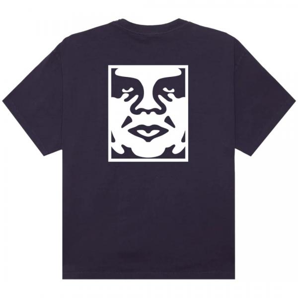 OBEY BOLD ICON FACE PIGMENT PURPLE VELVET T-SHIRT
