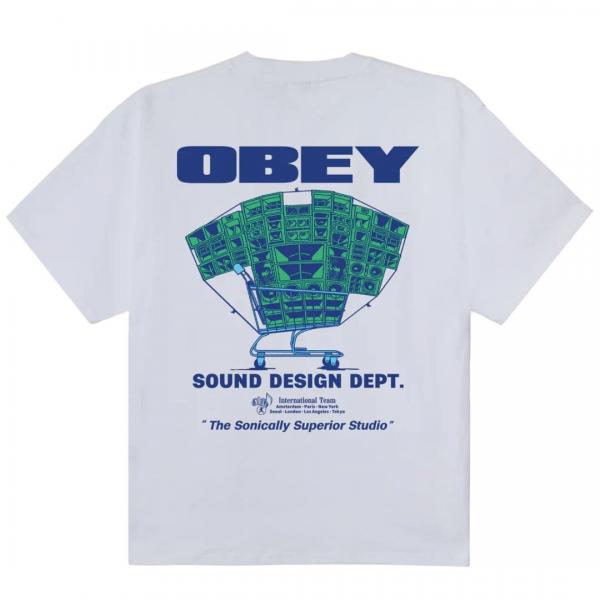 OBEY SOUND DESIGN DEPT. HEAVYWEIGHT WHITE T-SHIRT