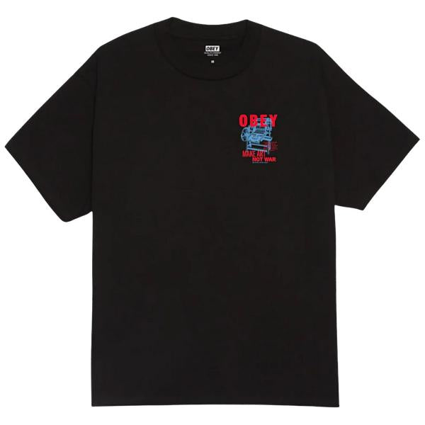 OBEY PRINTING PRESS MAKE ART TEE VINTAGE BLACK