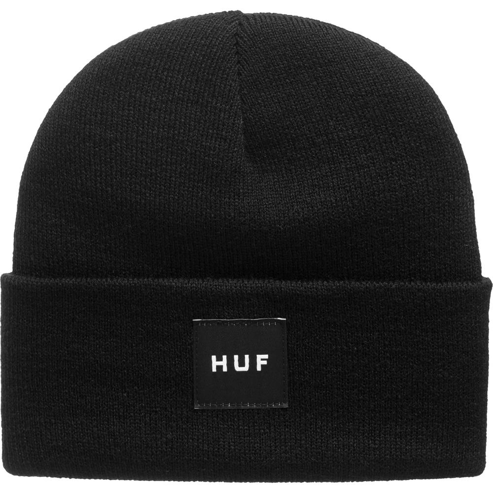 HUF ESSENTIALS BOX LOGO BLACK CAPPELLO