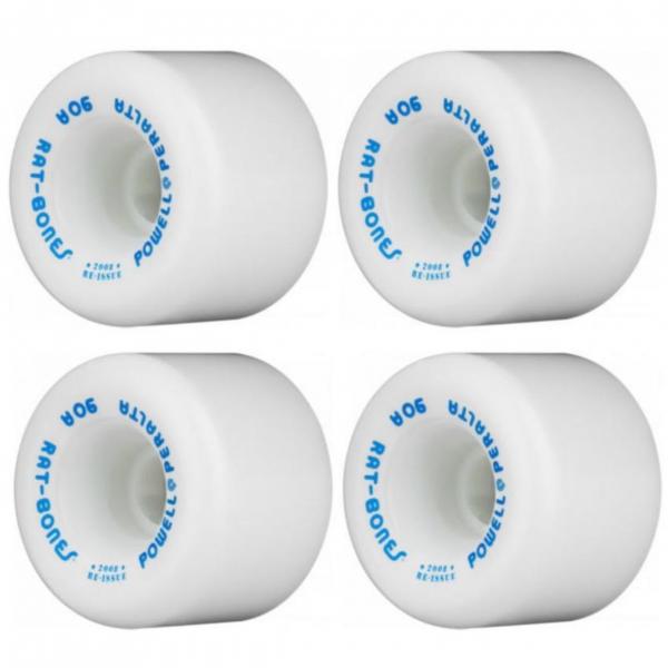 POWELL PERALTA RAT BONES 90A 60mm WHITE RUOTE SKATEBOARD