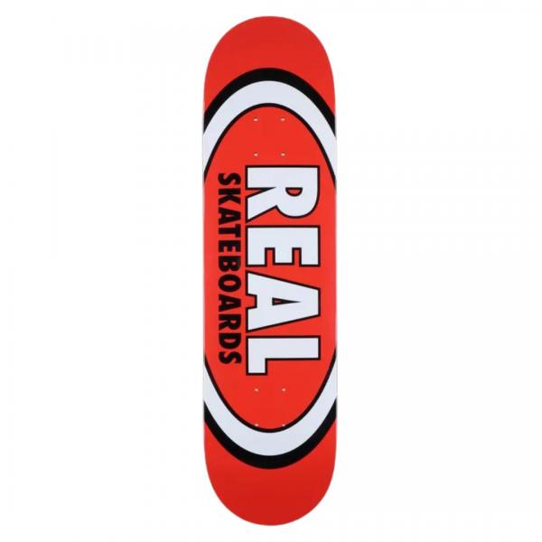REAL CLASSIC LOGO OVAL 8.12" RED TAVOLA SKATEBOARD