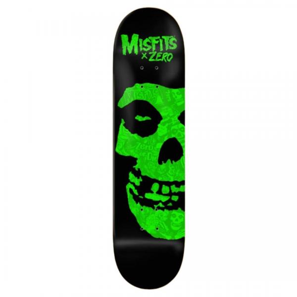 ZERO MISFITS FIEND SKULL GREEN 8.375" TAVOLA SKATEBOARD