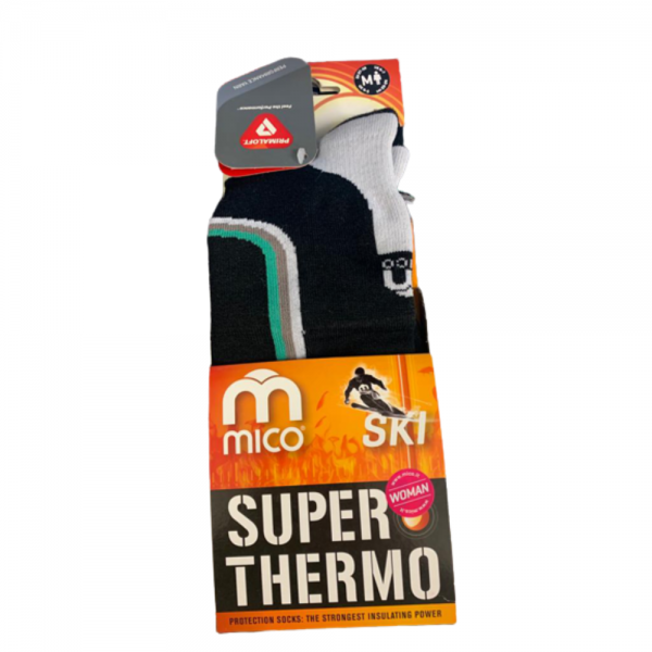 MICO SUPER THERMO NERO VERDE CALZINI SNOWBOARD DONNA